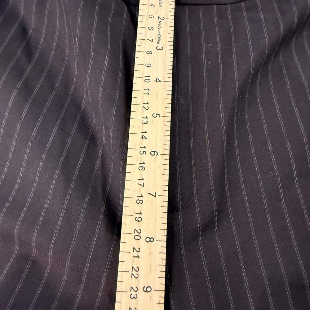 Lafayette 148 New York Brown Pinstripe Wide Leg Pants - Picture 6 of 8